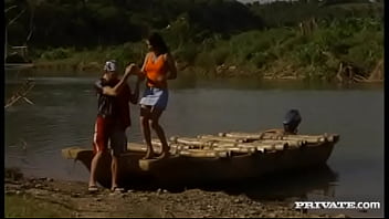 Tera bond gives this guy a blowjob and a handjob for a facial cumshot