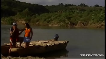 Tera bond gives this guy a blowjob and a handjob for a facial cumshot