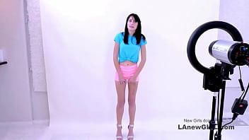 Stunning brunette gets fucked in her photoshoot