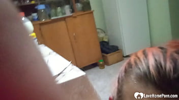 My chubby girl really loves the taste of my cock