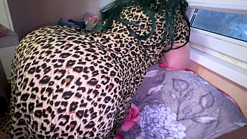 A mature milf looked out the window and was helped to have sex