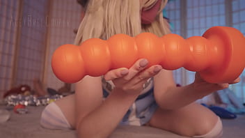 Cute cheerleader stuffing hankey's hotkinkyjo bulge balls in her ass