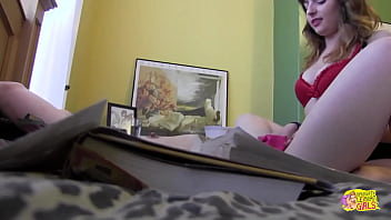 Sexy lesbians fuck in library