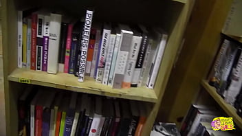 Sexy lesbians fuck in library