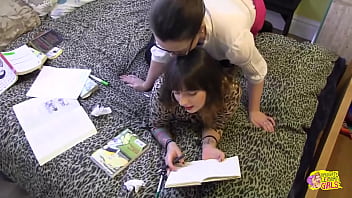 Sexy lesbians fuck in library