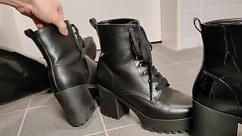 Swapping Out Bold Platform Heels Paired With Glossy Latex thumbnail