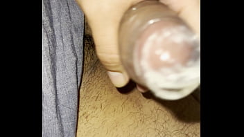 I'm trying on a condom just to check the fit