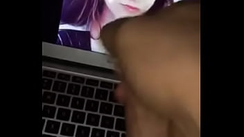 Tributed by huge dick spraying a lot of seed on her face