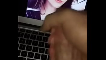 Tributed by huge dick spraying a lot of seed on her face