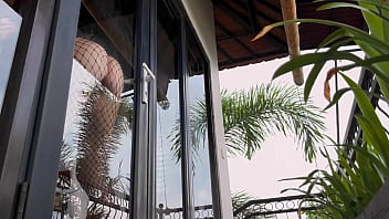 I recorded a hot babe in fishnets