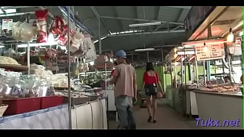 Cheerful cutie blowing tool well