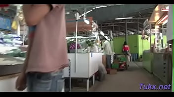 Cheerful cutie blowing tool well