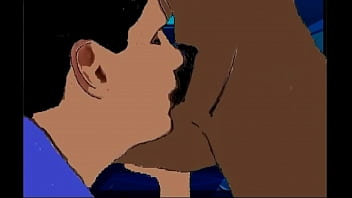 White man and ebony woman in porn animation 1