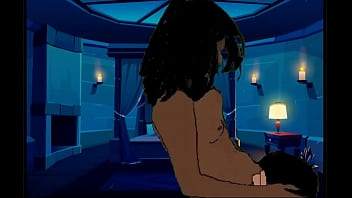 White man and ebony woman in porn animation 1