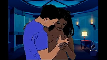 White man and ebony woman in porn animation 1