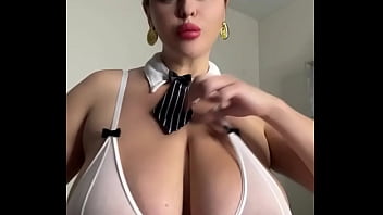 Milf wife with huge nipples of natural tits wants two cocks at once is she ready to do it