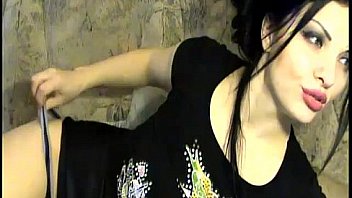 Gorgeous european brunette fucking herself 1