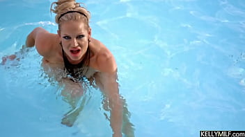 Swimming is fun to begin with but toying my pussy is fun