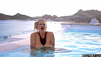 Swimming is fun to begin with but toying my pussy is fun