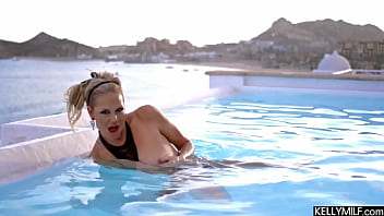 Swimming is fun to begin with but toying my pussy is fun