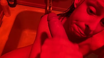 Gagging deep throat stranger with golden shower piss pee tittie fucked