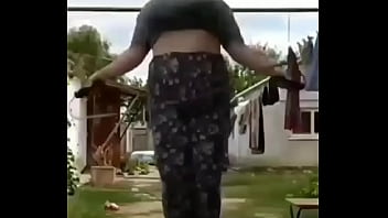 Bouncing boobs stunning workout in home ground