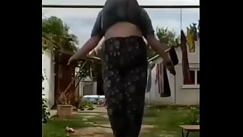 Bouncing boobs stunning workout in home ground