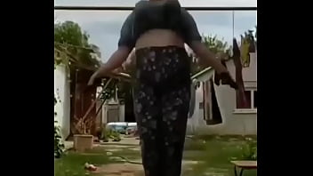 Bouncing boobs stunning workout in home ground