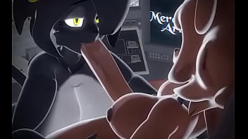 Noire sucking fredin's futa cock