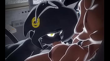 Noire sucking fredin's futa cock