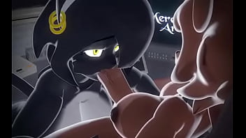 Noire sucking fredin's futa cock