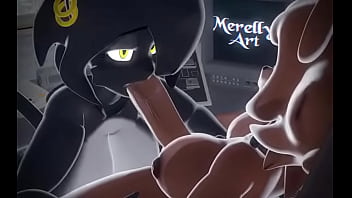 Noire sucking fredin's futa cock