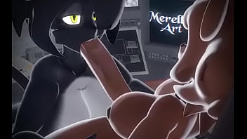 Noire sucking fredin's futa cock