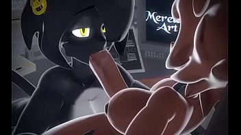 Noire sucking fredin's futa cock