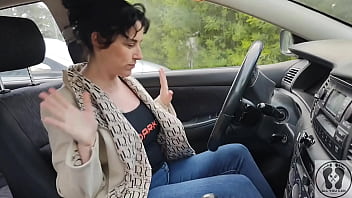 Frustrated woman desperation car problems pe dal pump fetish