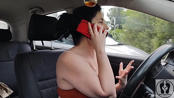 Frustrated woman desperation car problems pe dal pump fetish