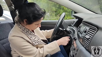 Frustrated woman desperation car problems pe dal pump fetish