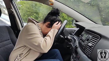 Frustrated woman desperation car problems pe dal pump fetish