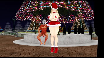 Kancolle ship bismarck dancing in public to celebrate christmas
