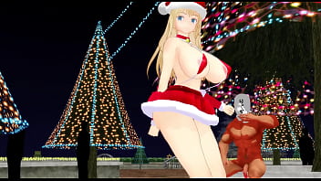 Kancolle ship bismarck dancing in public to celebrate christmas