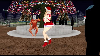 Kancolle ship bismarck dancing in public to celebrate christmas