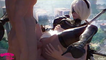 Sexy android enjoys cock nier automata