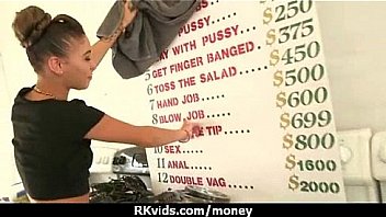 Sexy teen nails her butt on hard dick for cash 2