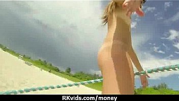 Sexy teen nails her butt on hard dick for cash 2