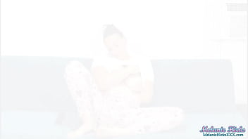 Almost caught watching bored milf’s secret orgasm in pajamas