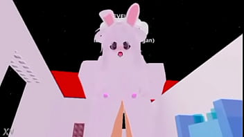 Bunny girl and hippo having sex