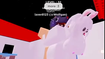 Bunny girl and hippo having sex