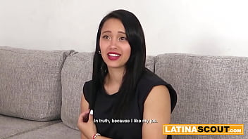 Sexy brunette lingerie babe bent takes massive cock up her ass in modeling audition