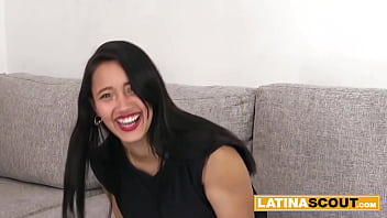 Sexy brunette lingerie babe bent takes massive cock up her ass in modeling audition