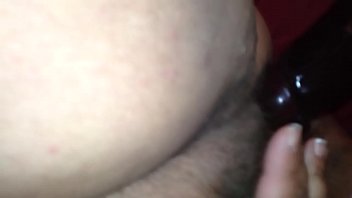 Bbw dildo wife cums and sucks her own tits